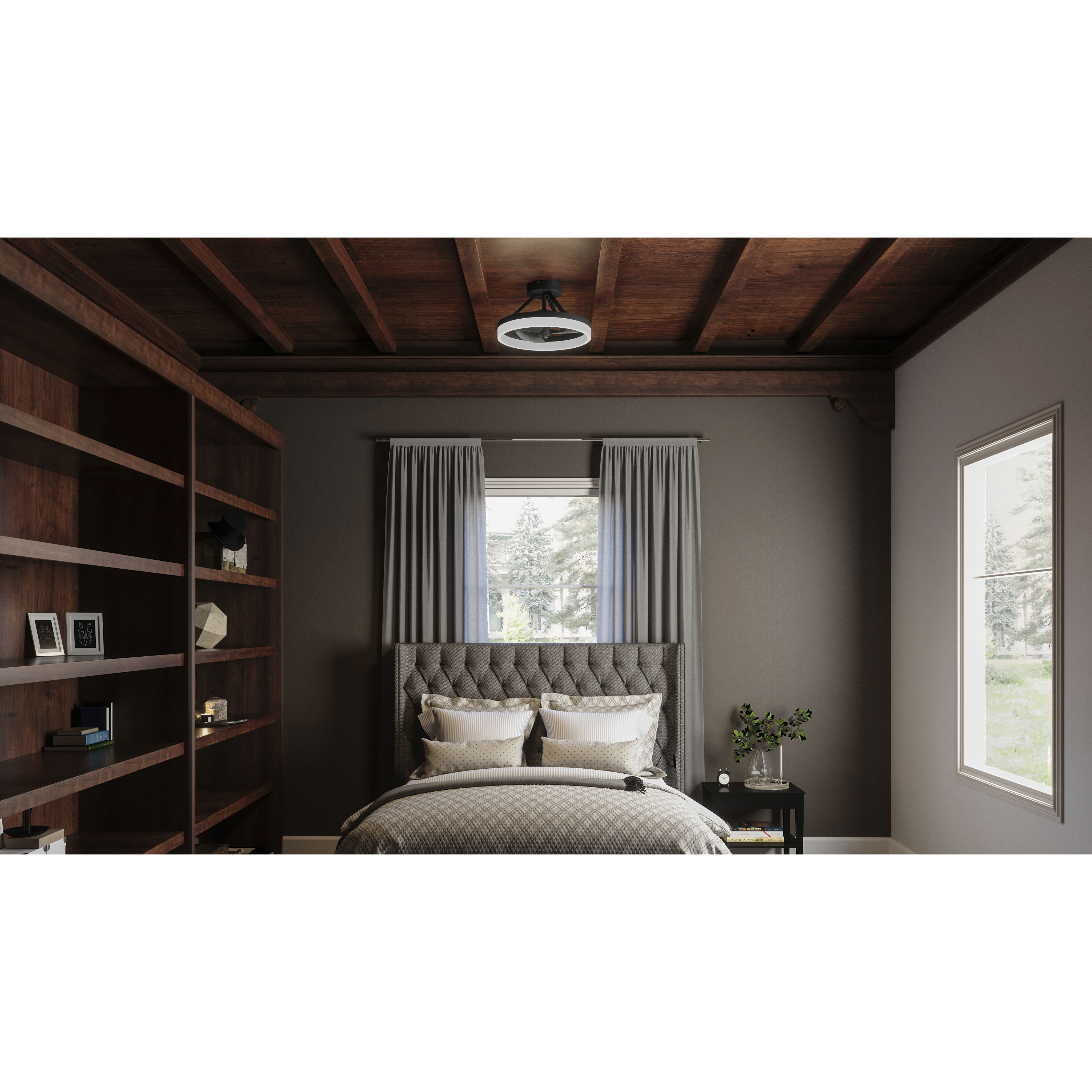 Cohen 20 inch Oil Rubbed Bronze with Black Matte Blades Fandelier