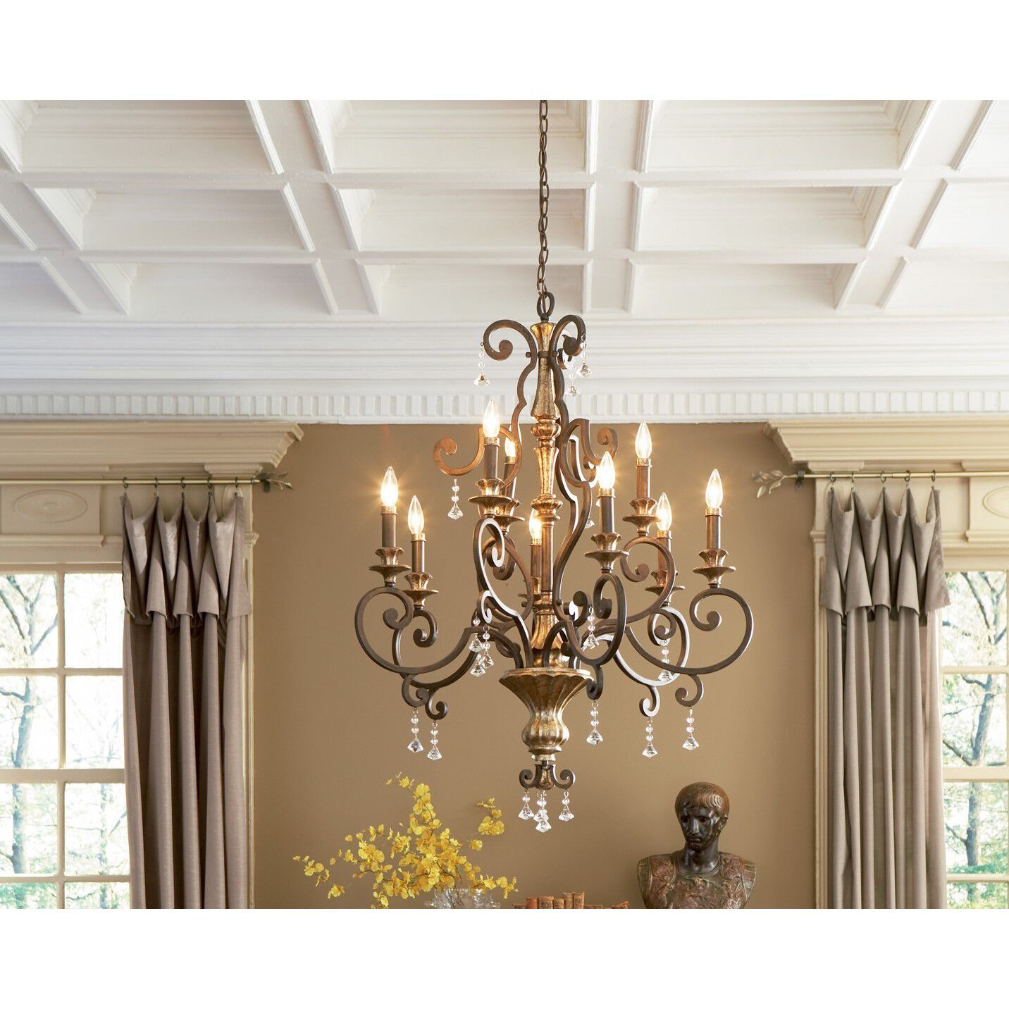 Marquette 9 Light 32 inch Heirloom Chandelier Ceiling Light