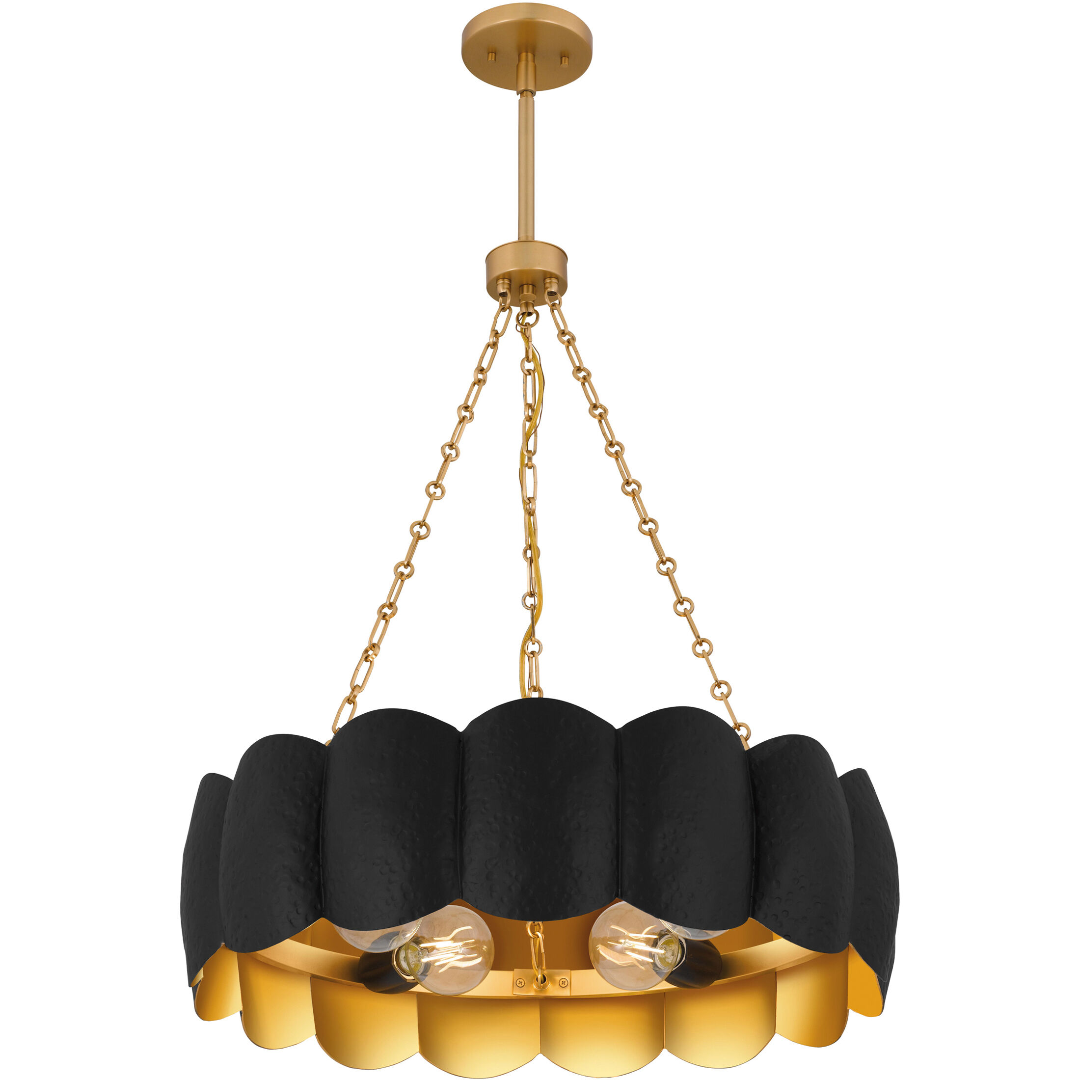 Santana 5 Light 24 inch Matte Black Pendant Ceiling Light, Large