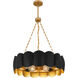 Santana 5 Light 24 inch Matte Black Pendant Ceiling Light, Large