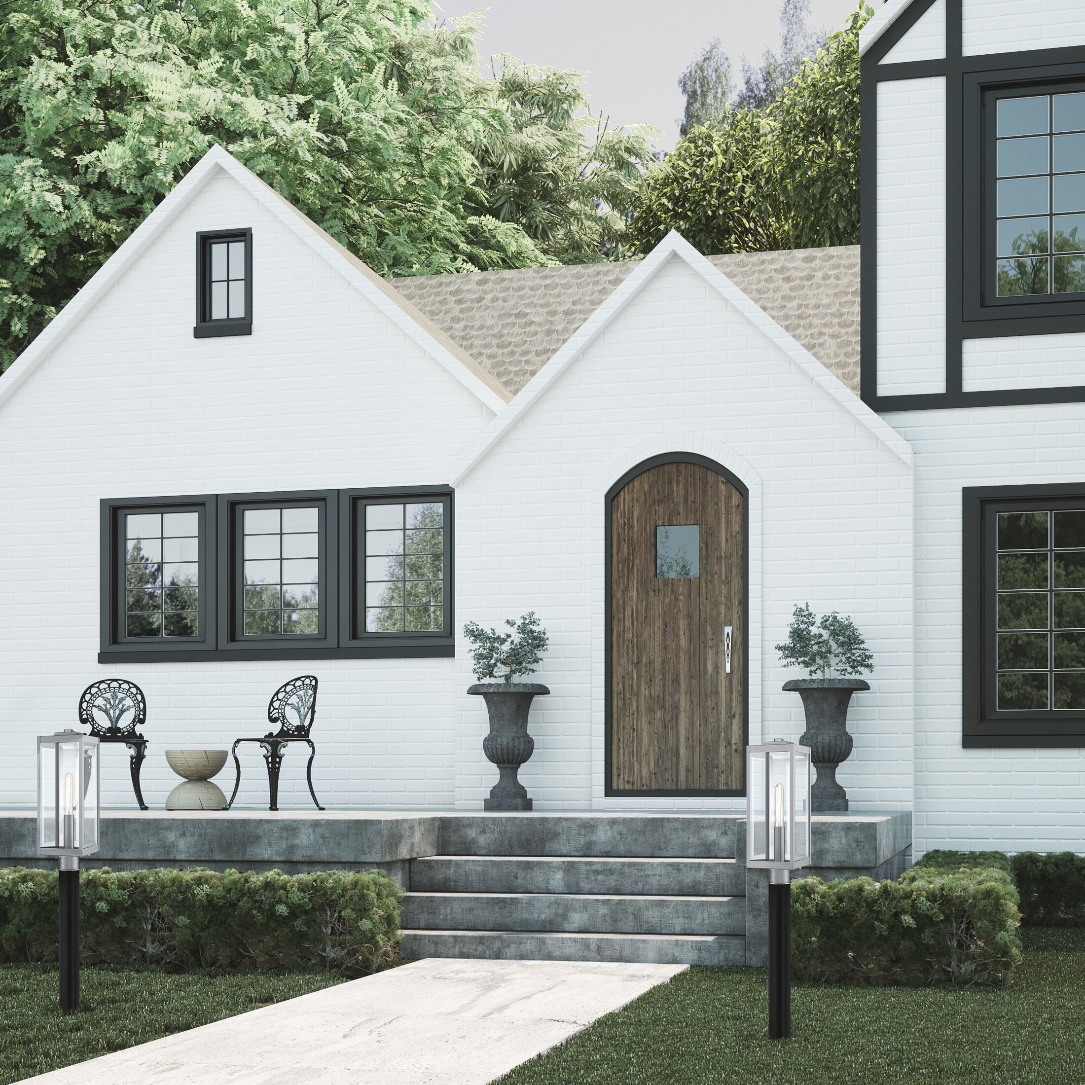 Westover 1 Light 21 inch Stainless Steel Outdoor Post Lantern