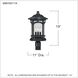 Marblehead 3 Light 19 inch Mystic Black Outdoor Post Lantern