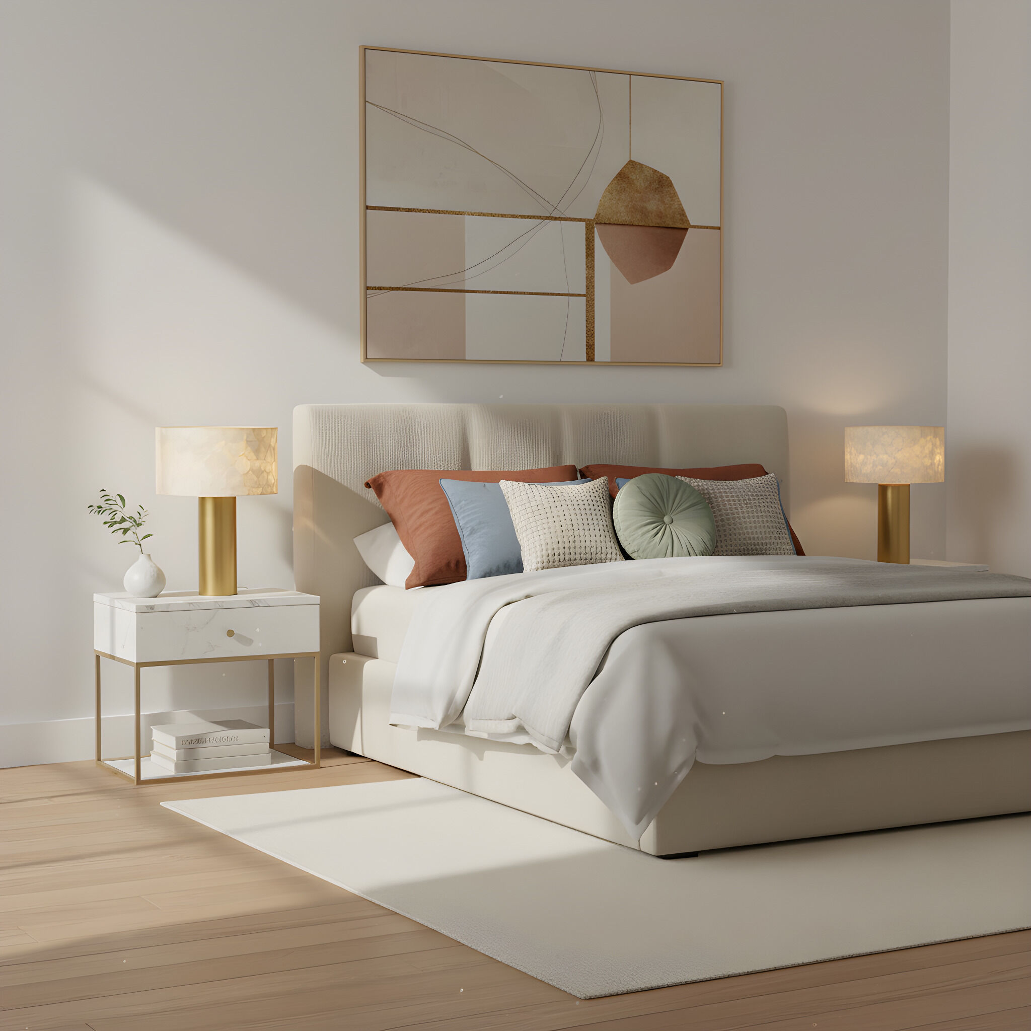 Leland 20 inch 100 watt Brushed Gold Table Lamp Portable Light