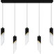 Alys LED 40 inch Matte Black Linear Chandelier Ceiling Light, Medium