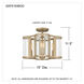 Renee 4 Light 15 inch Bronze Gold Semi-Flush Mount Ceiling Light