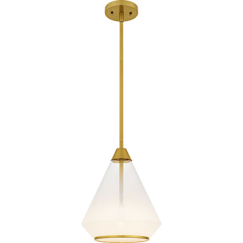 Quoizel Haze 1 Light 10.5 inch Brushed Gold Mini Pendant Ceiling Light, Small QP6750BRG - Open Box