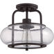 Trilogy 1 Light 12 inch Old Bronze Semi-Flush Mount Ceiling Light