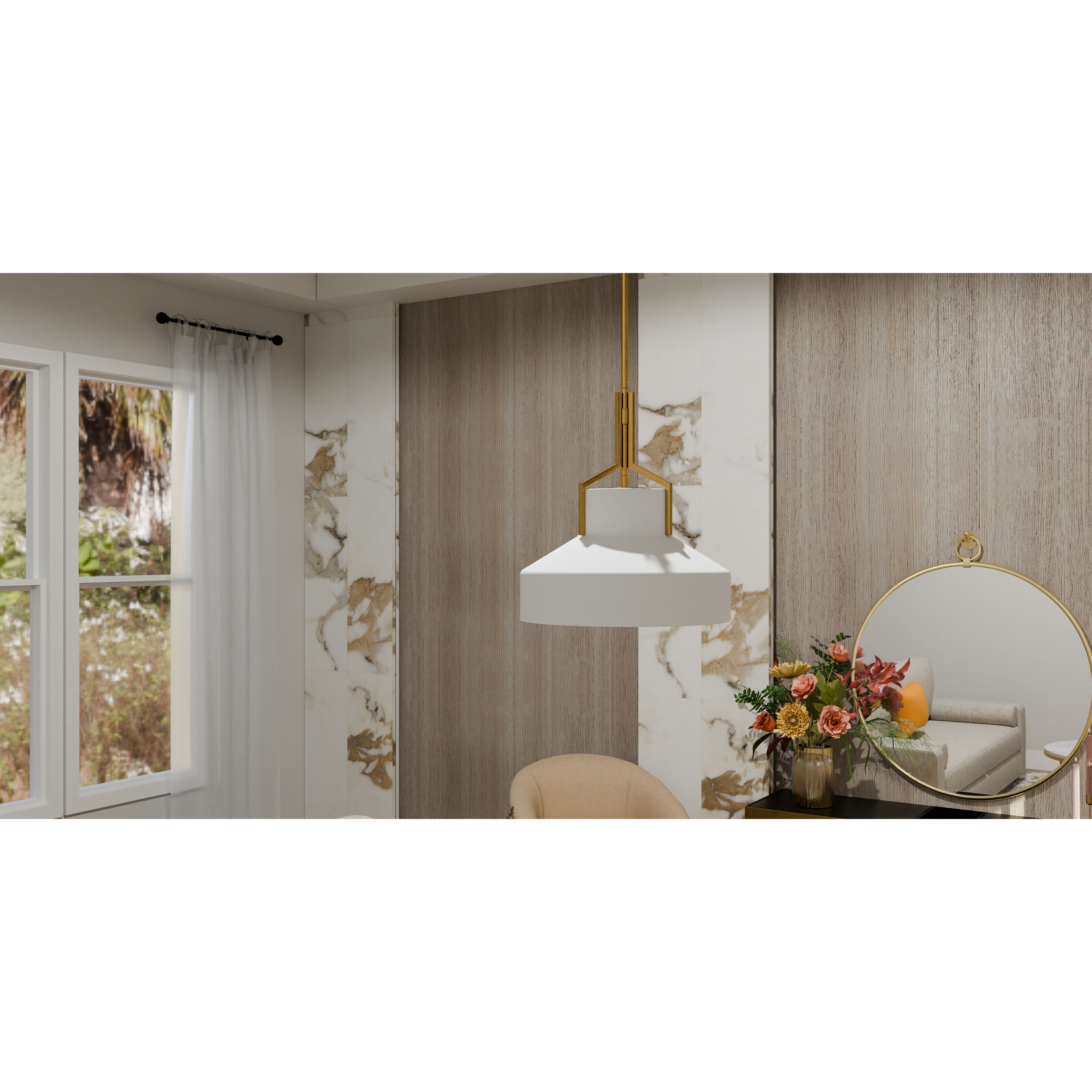 Amalia 4 Light 22 inch Light Gold Pendant Ceiling Light