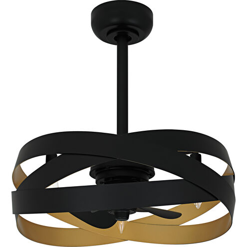 Zito 20 inch Matte Black with Black Matte Blades Fandelier