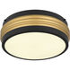 Emmett 3 Light 16 inch Matte Black Flush Mount Ceiling Light