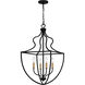 Keeley 4 Light 16.5 inch Matte Black Pendant Ceiling Light, Large