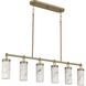 Gianna 6 Light 41 inch Bronze Gold Island Light Ceiling Light