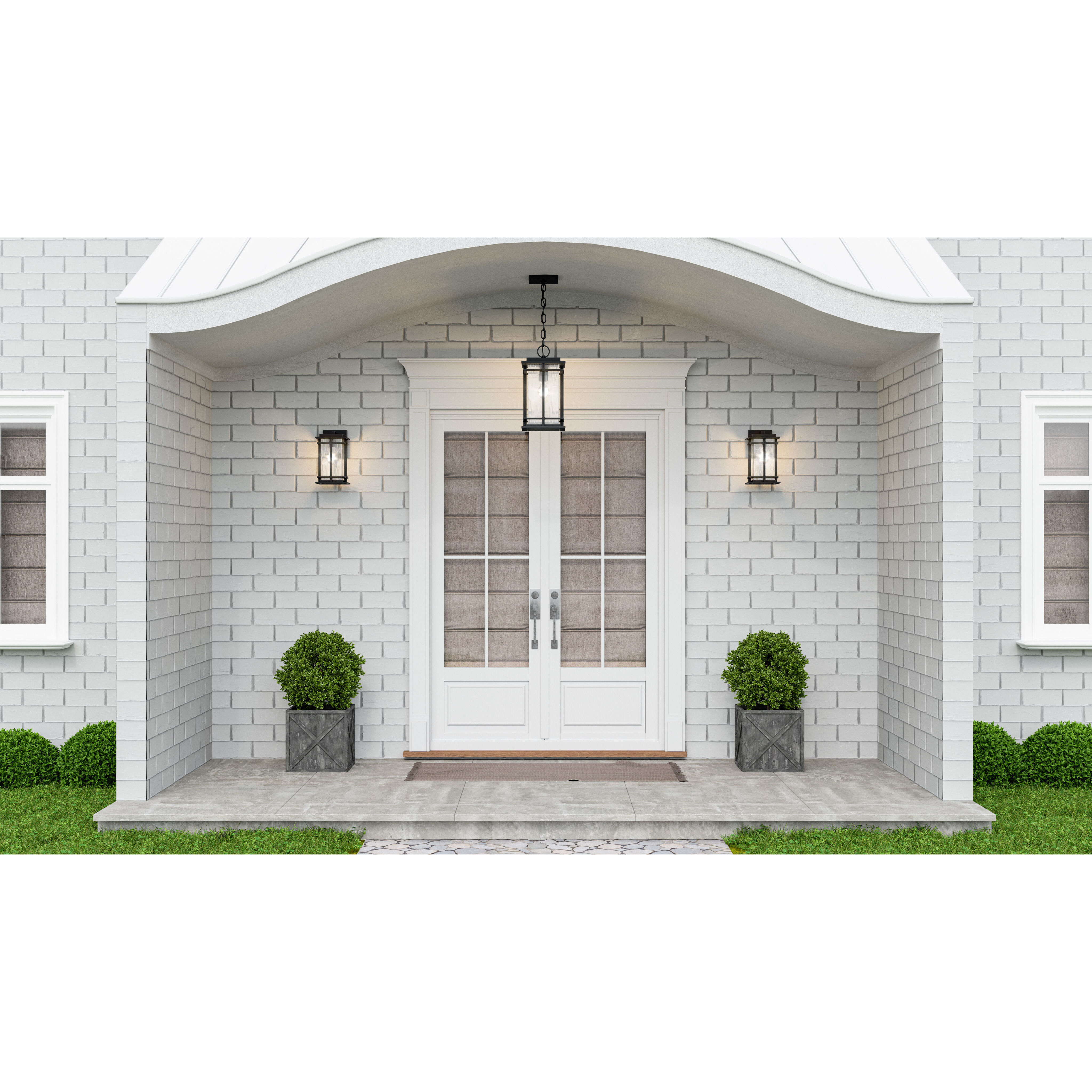 McAlister 1 Light 10 inch Earth Black Outdoor Wall Lantern