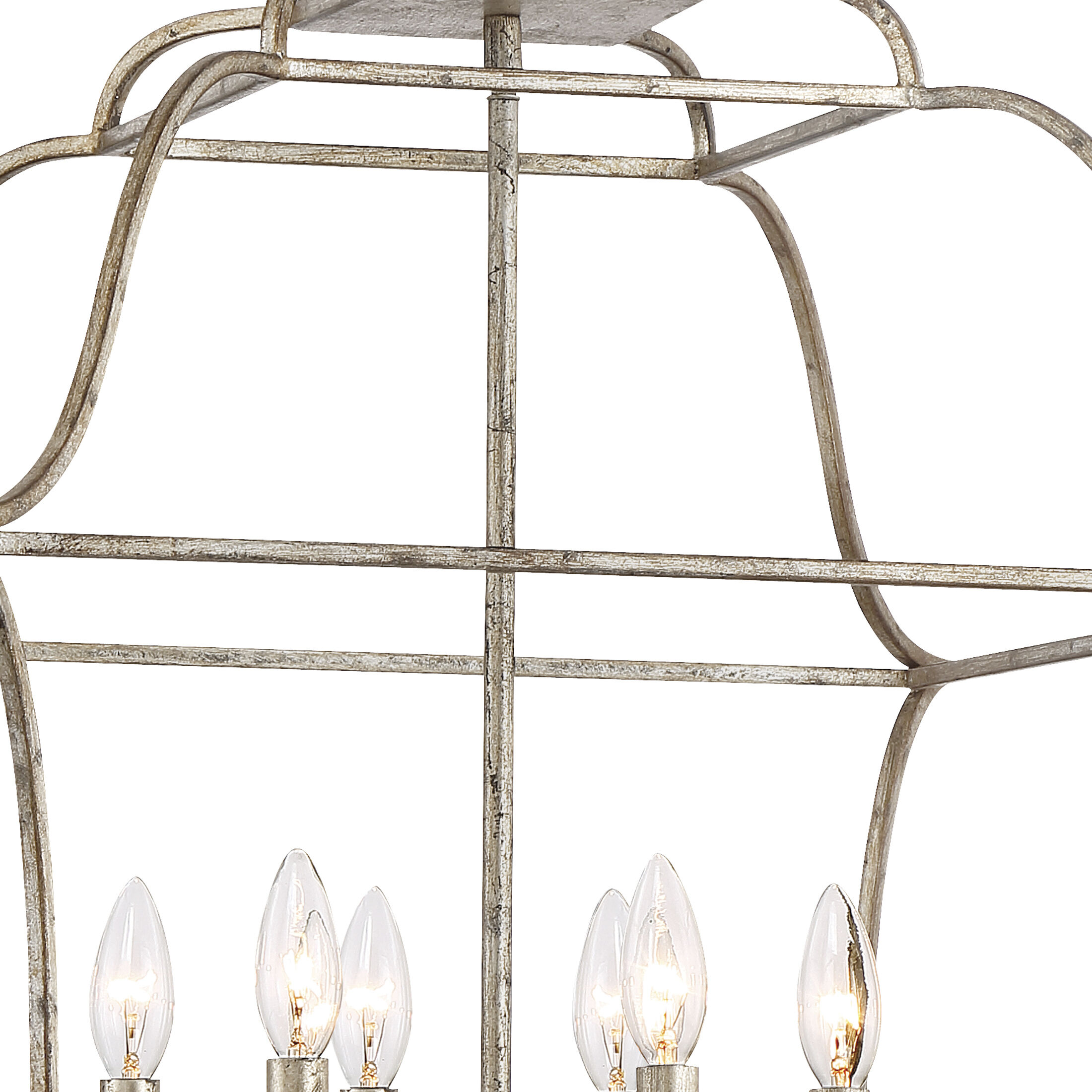 Laguna　ライトグレーS Quoizel GLY5206CS Gallery 6 Light 22 inch Century Silver