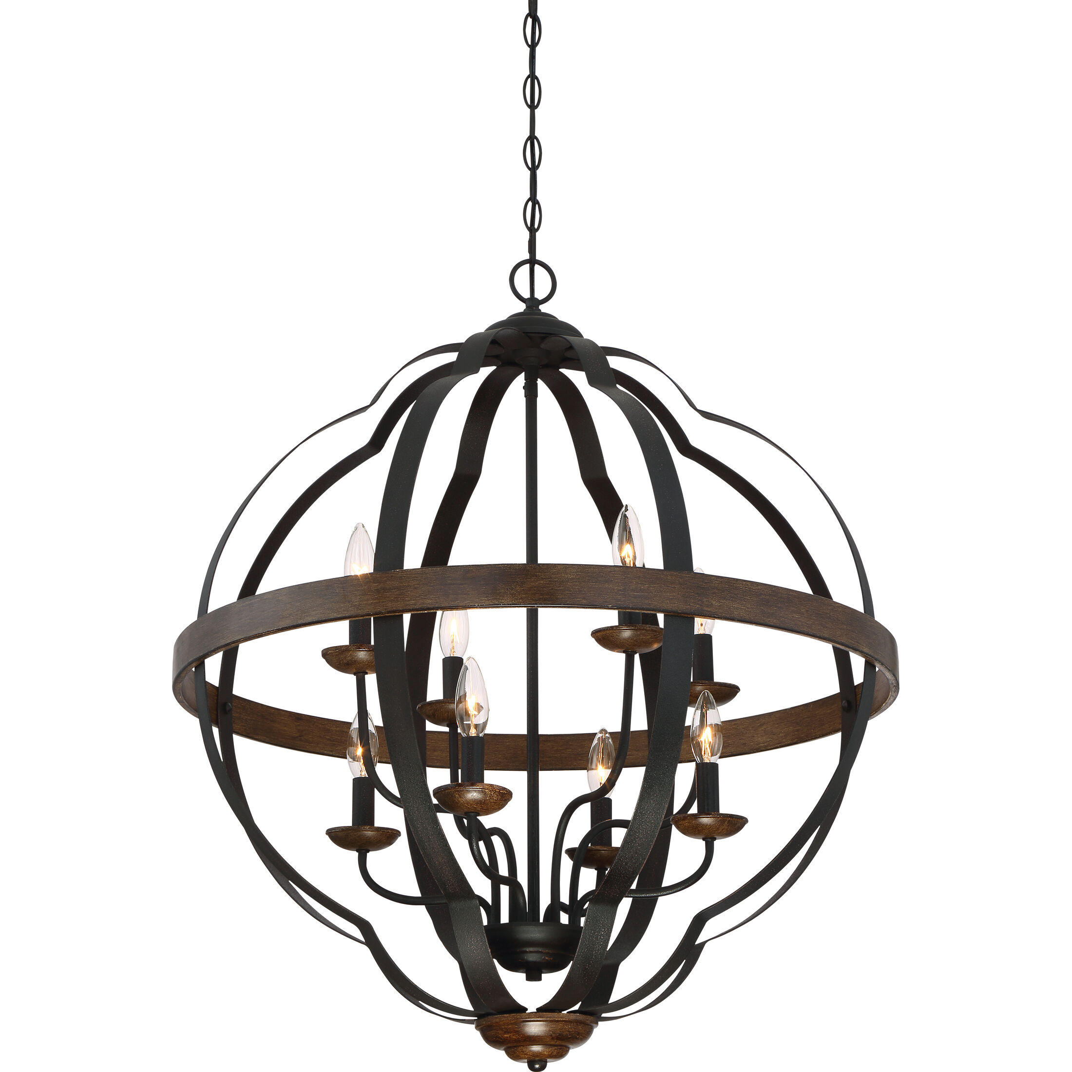 Siren 8 Light 28 inch Marcado Black Foyer Pendant Ceiling Light