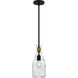 Govada 1 Light 6 inch Matte Black Mini Pendant Ceiling Light, Small
