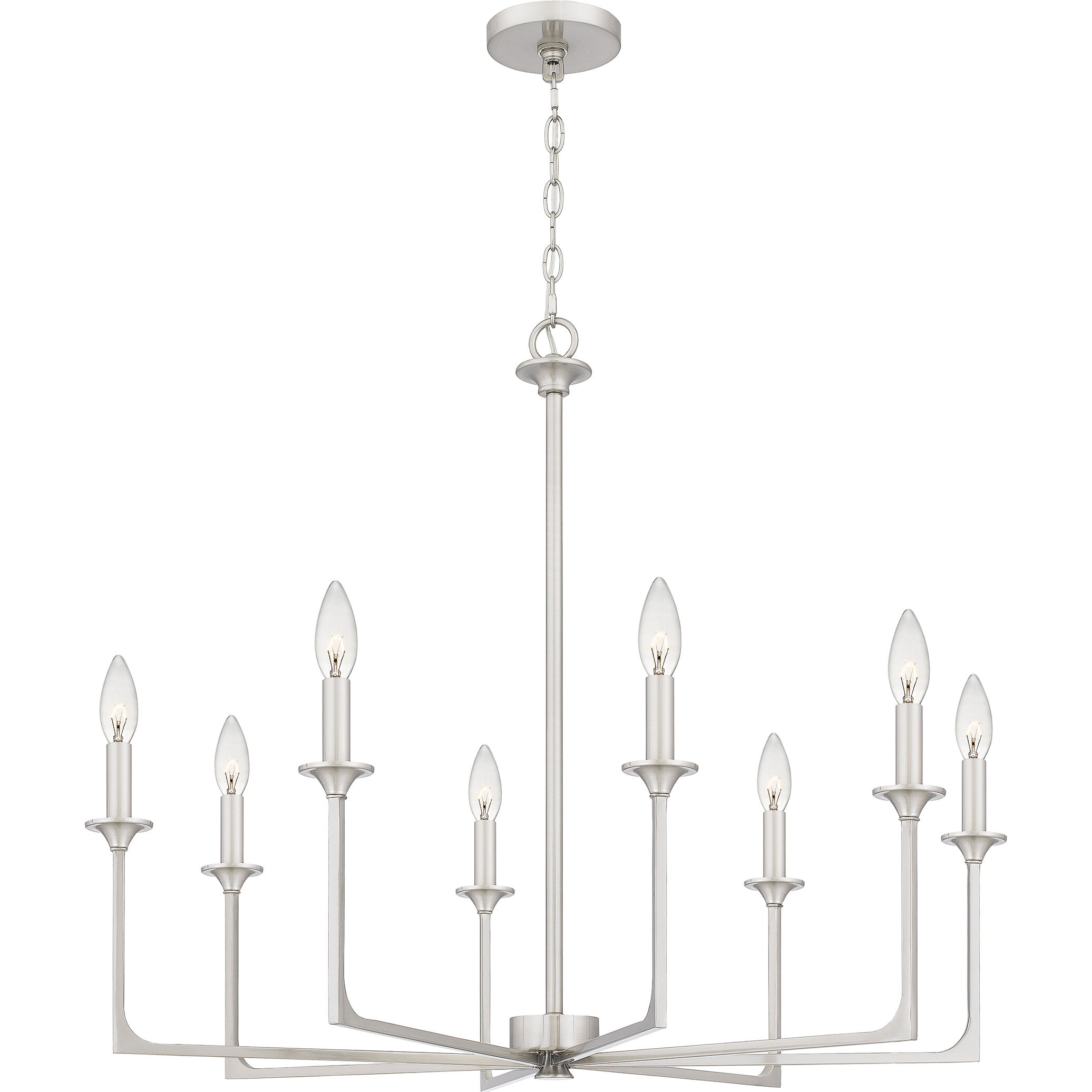 Prescott 8 Light 32 inch Brushed Nickel Chandelier Ceiling Light