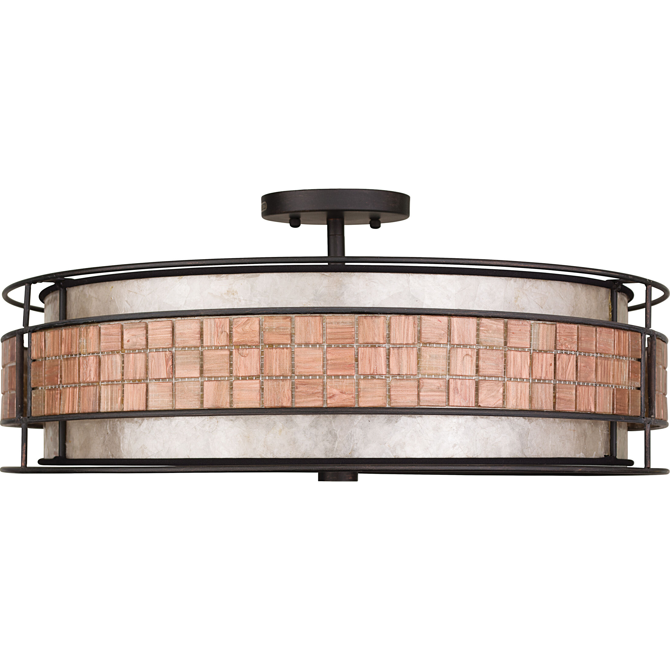 Laguna 4 Light 22 inch Renaissance Copper Pendant Ceiling Light, Naturals