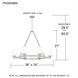 Penning 6 Light 38 inch Brushed Nickel Island Light Ceiling Light