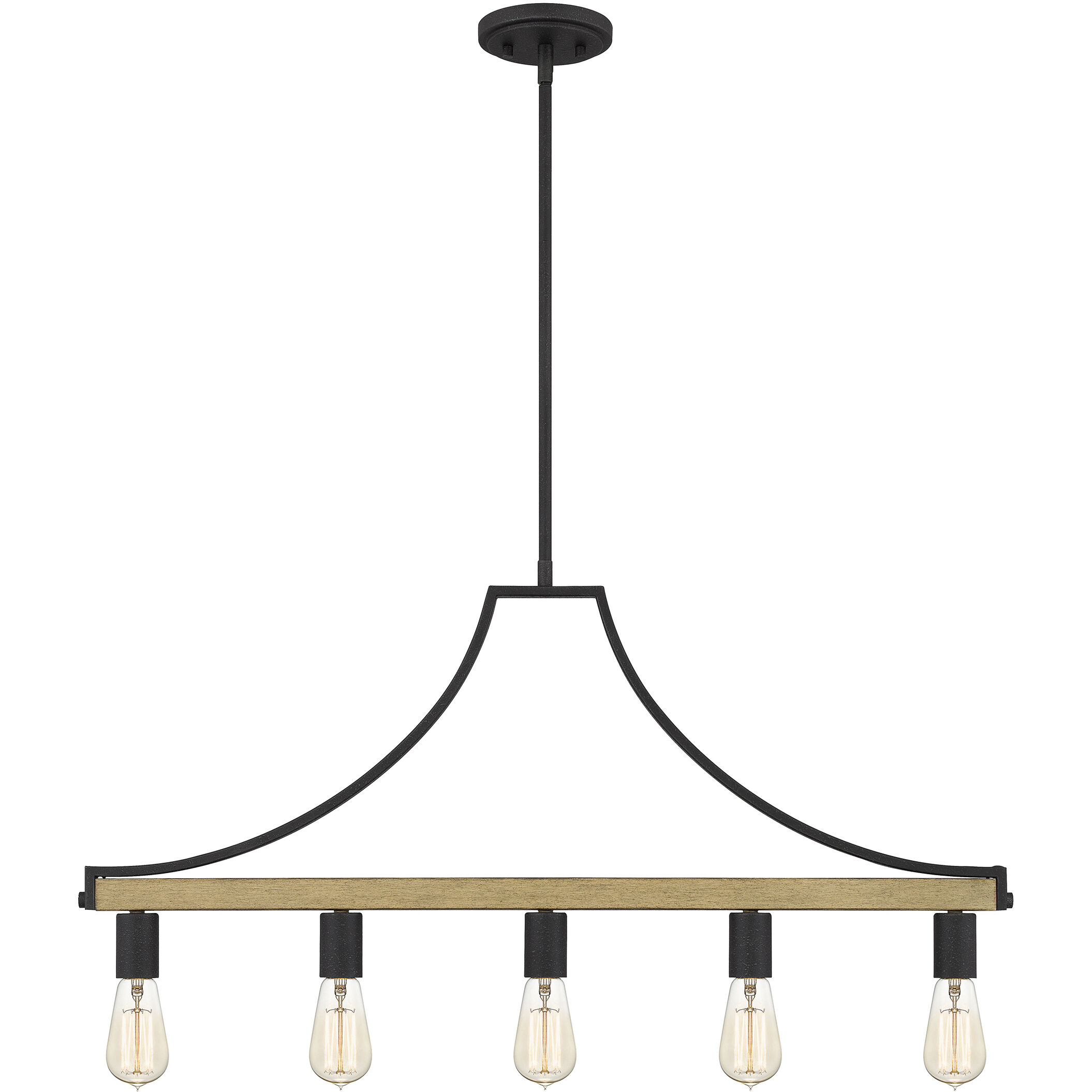 Colombes 5 Light 34 inch Grey Ash Chandelier Ceiling Light