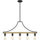 Colombes 5 Light 34 inch Grey Ash Chandelier Ceiling Light