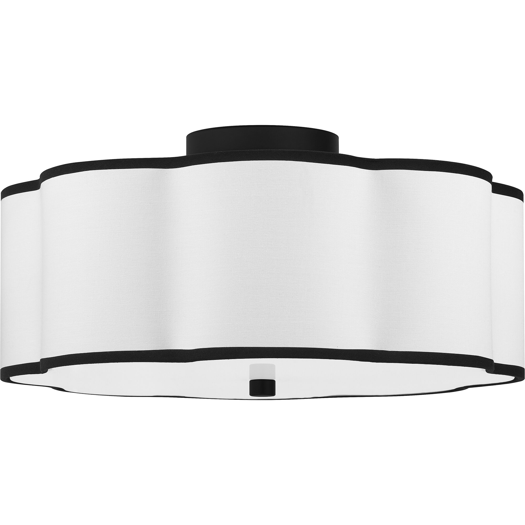 Mabry 4 Light 16 inch Matte Black Semi-Flush Mount Ceiling Light