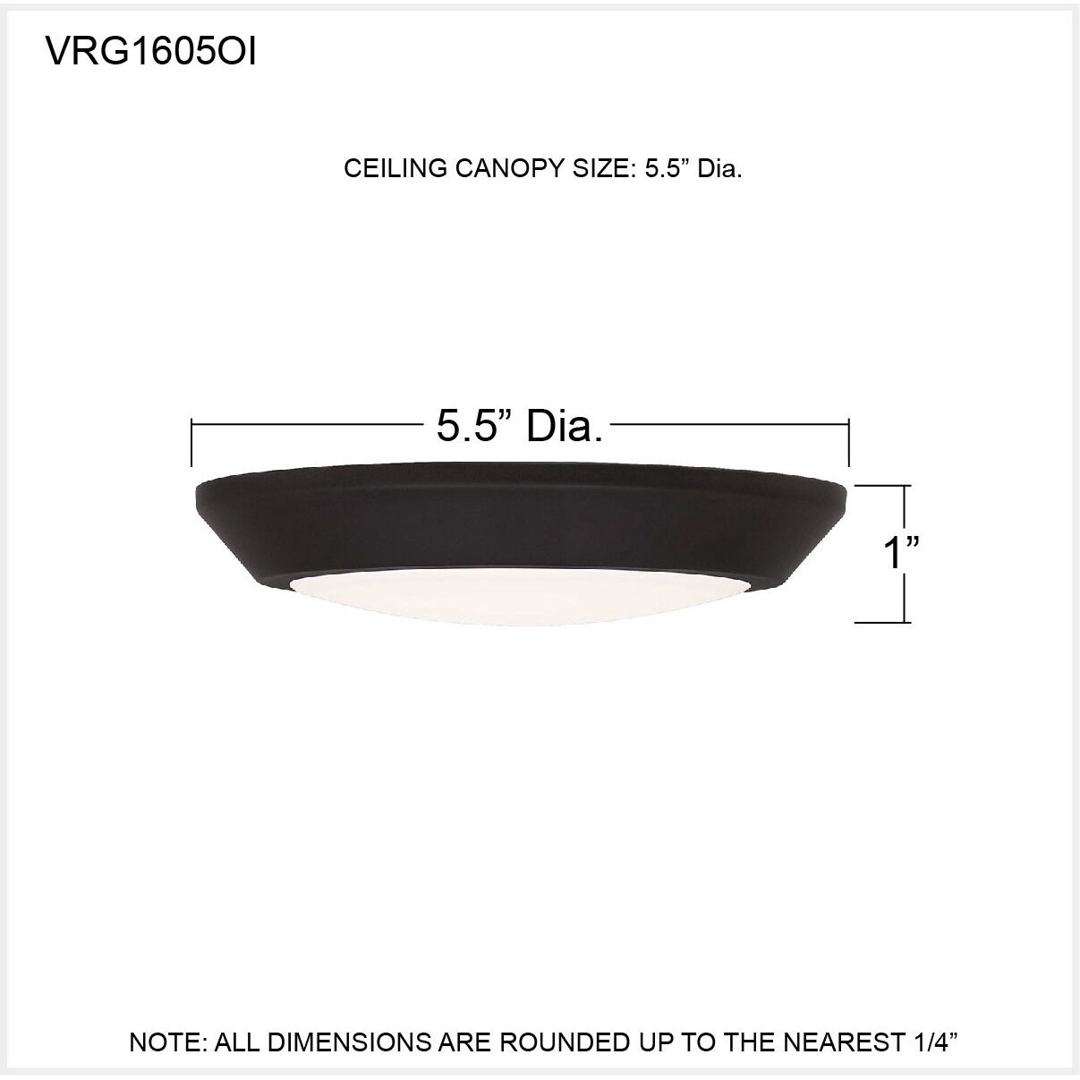 Verge LED 5.5 inch Oil Rubbed Bronze Flush Mount Ceiling Light