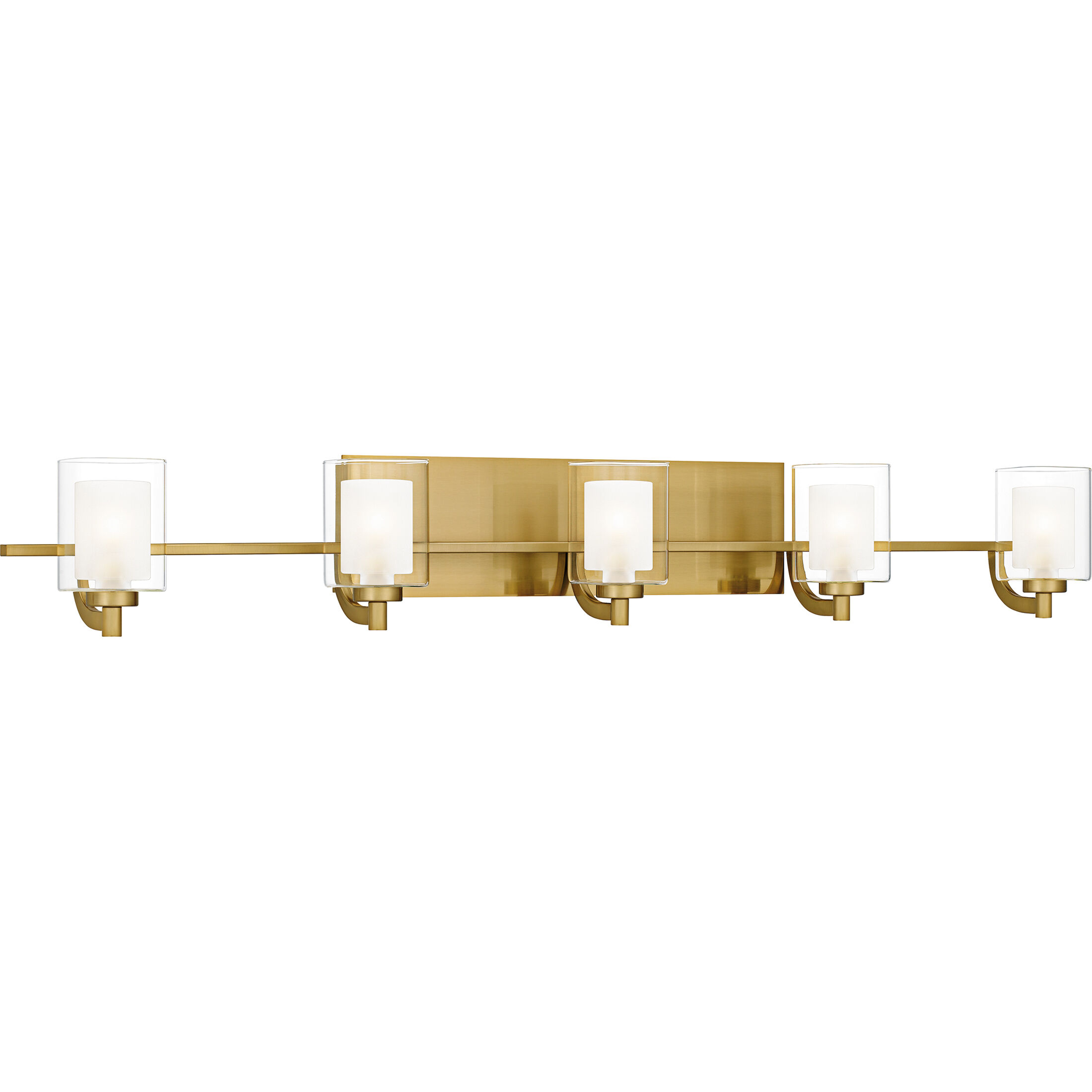 Kolt 5 Light 42 inch Brushed Gold Bath Light Wall Light