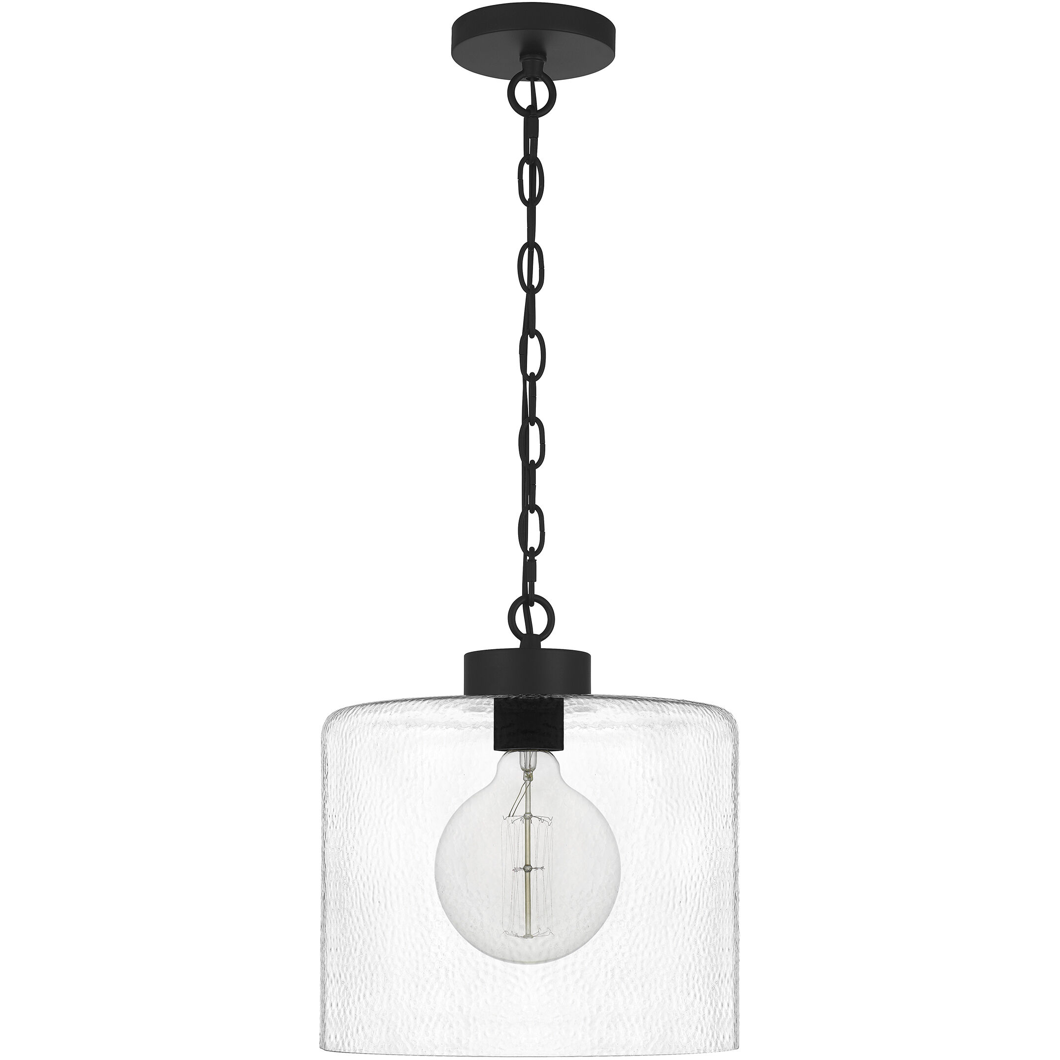 Abner 1 Light 12 inch Matte Black Mini Pendant Ceiling Light