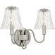 McKinney 2 Light 15.5 inch Brushed Nickel Bath Light Wall Light, Medium