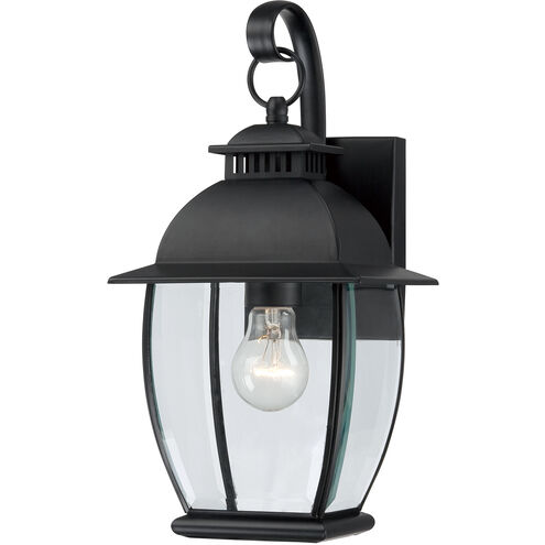 Bain 1 Light 15 inch Mystic Black Outdoor Wall Lantern