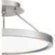 Outskirts LED 15 inch Brushed Nickel Semi-Flush Mount Ceiling Light