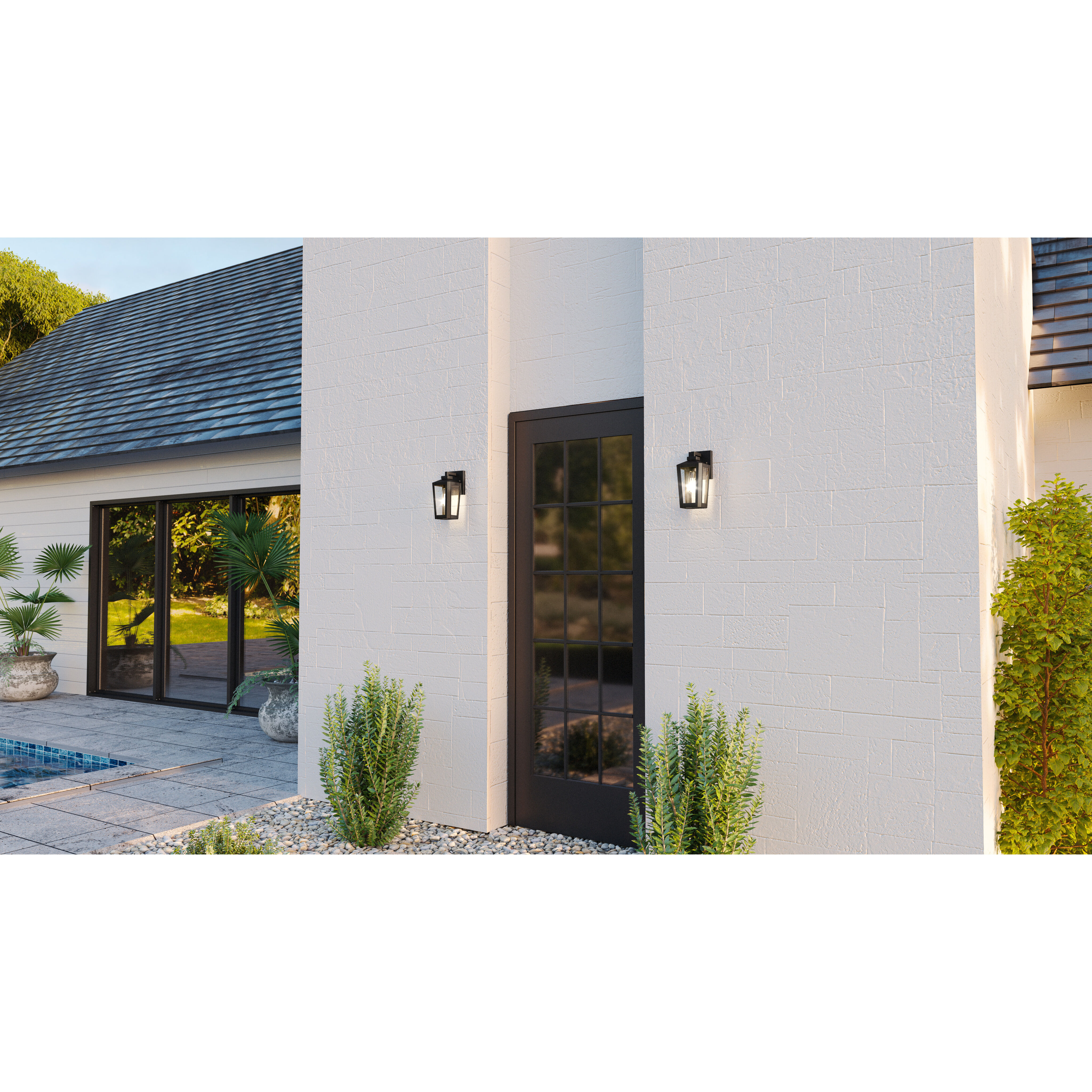 Blomfield 1 Light 11 inch Matte Black Outdoor Wall Lantern