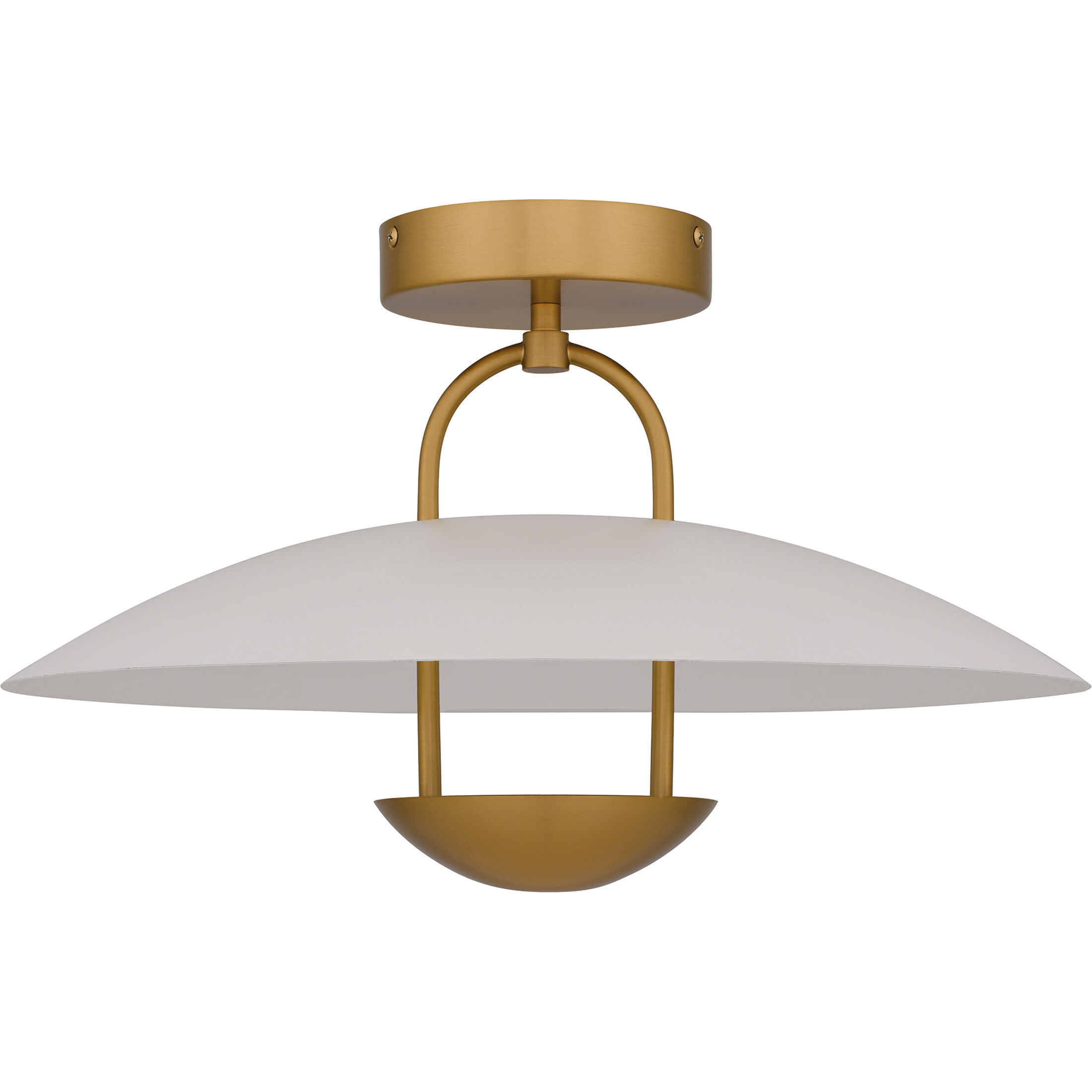 Bingham LED 18 inch Brushed Gold Semi-Flush Mount Ceiling Light, Large