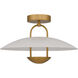 Bingham LED 18 inch Brushed Gold Semi-Flush Mount Ceiling Light, Large