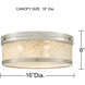 Micah 3 Light 16 inch Brushed Nickel Flush Mount Ceiling Light