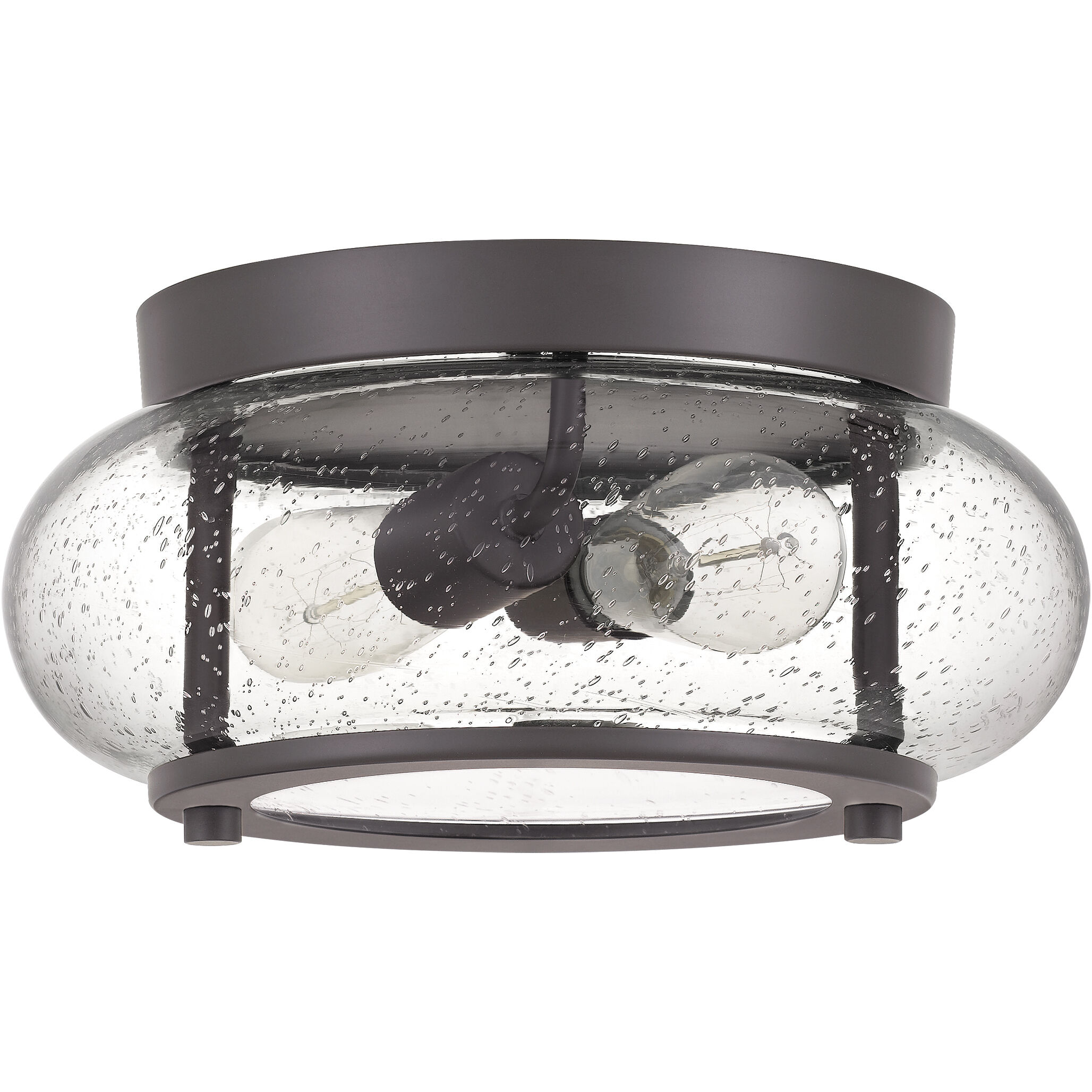 Trilogy 2 Light 12 inch Old Bronze Flush Mount Ceiling Light