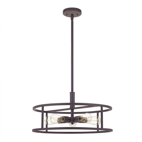 New Harbor 5 Light 20 inch Western Bronze Pendant Ceiling Light