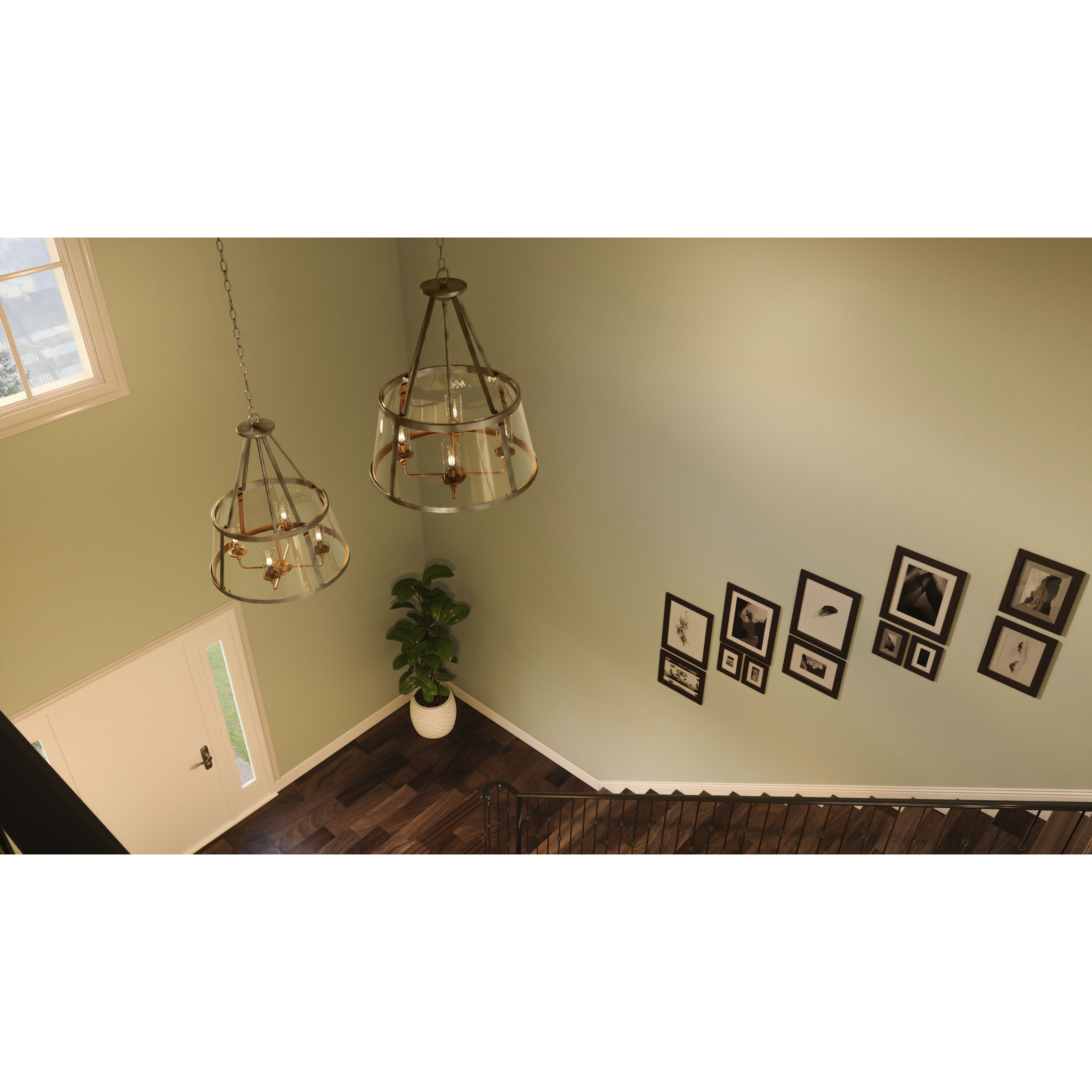 Barlow 4 Light 20 inch Weathered Brass Pendant Ceiling Light