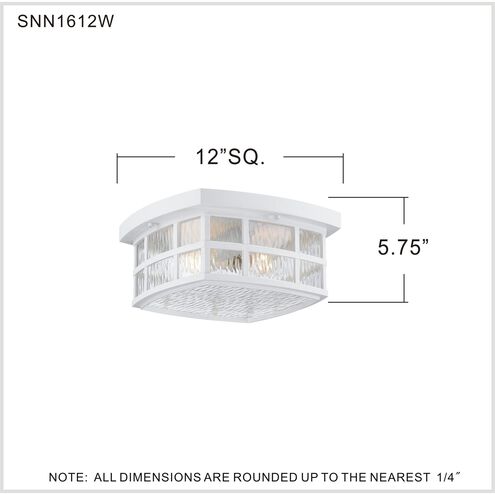 Quoizel Stonington 12-in W Fresco Outdoor Flush Mount Light Quoizel Stonington 12-in W Fresco Outdoor Flush Mount Light