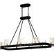 Gloucester 8 Light 42 inch Matte Black Linear Chandelier Ceiling Light, Medium