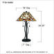 Tiffany 24 inch 75.00 watt Matte Black Table Lamp Portable Light