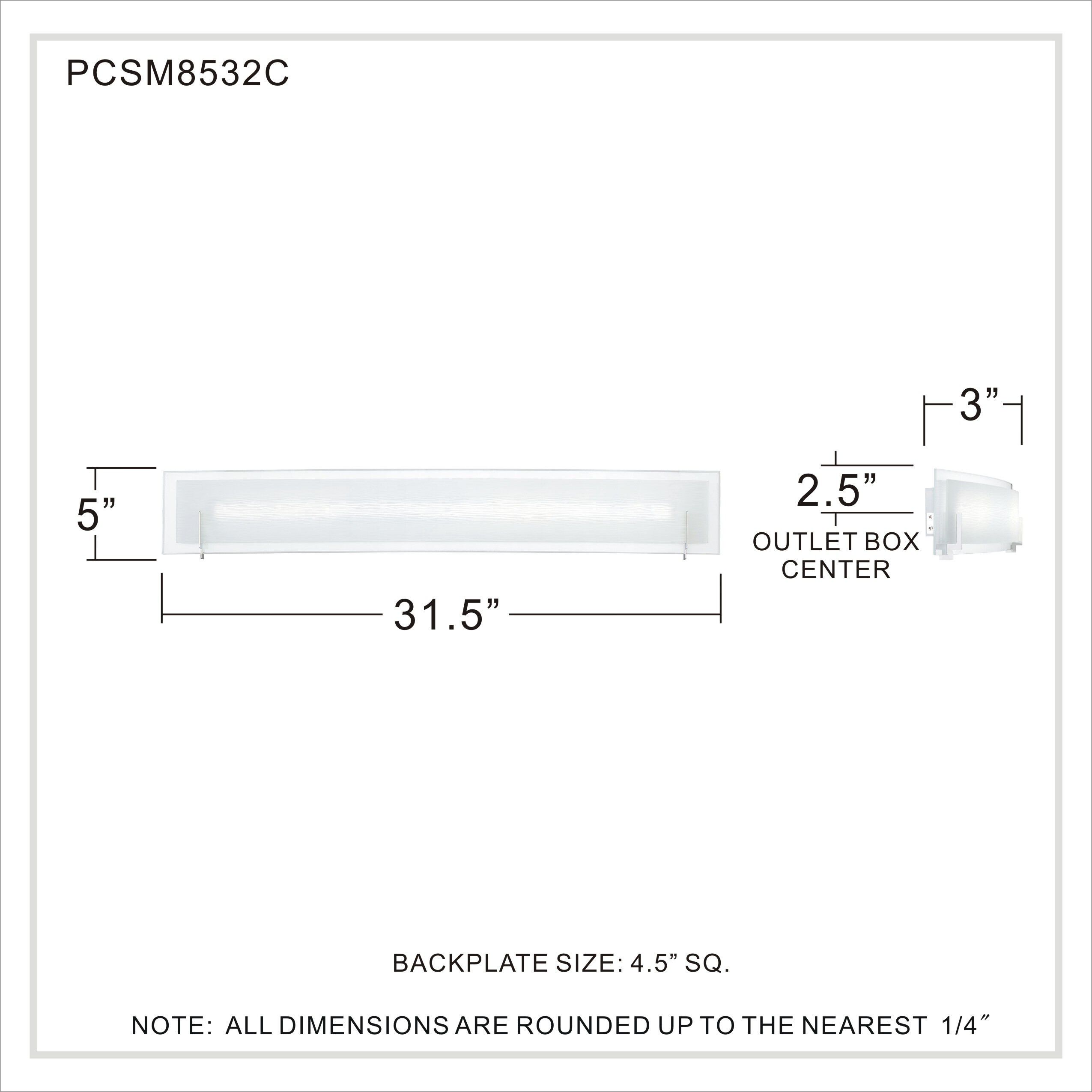 Stream LED 32 inch Polished Chrome Bath Light Wall Light