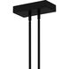Talbott LED 46 inch Matte Black Linear Chandelier Ceiling Light, Large