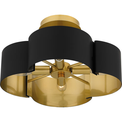 Balsam 4 Light 14 inch Matte Black Semi-Flush Mount Ceiling Light
