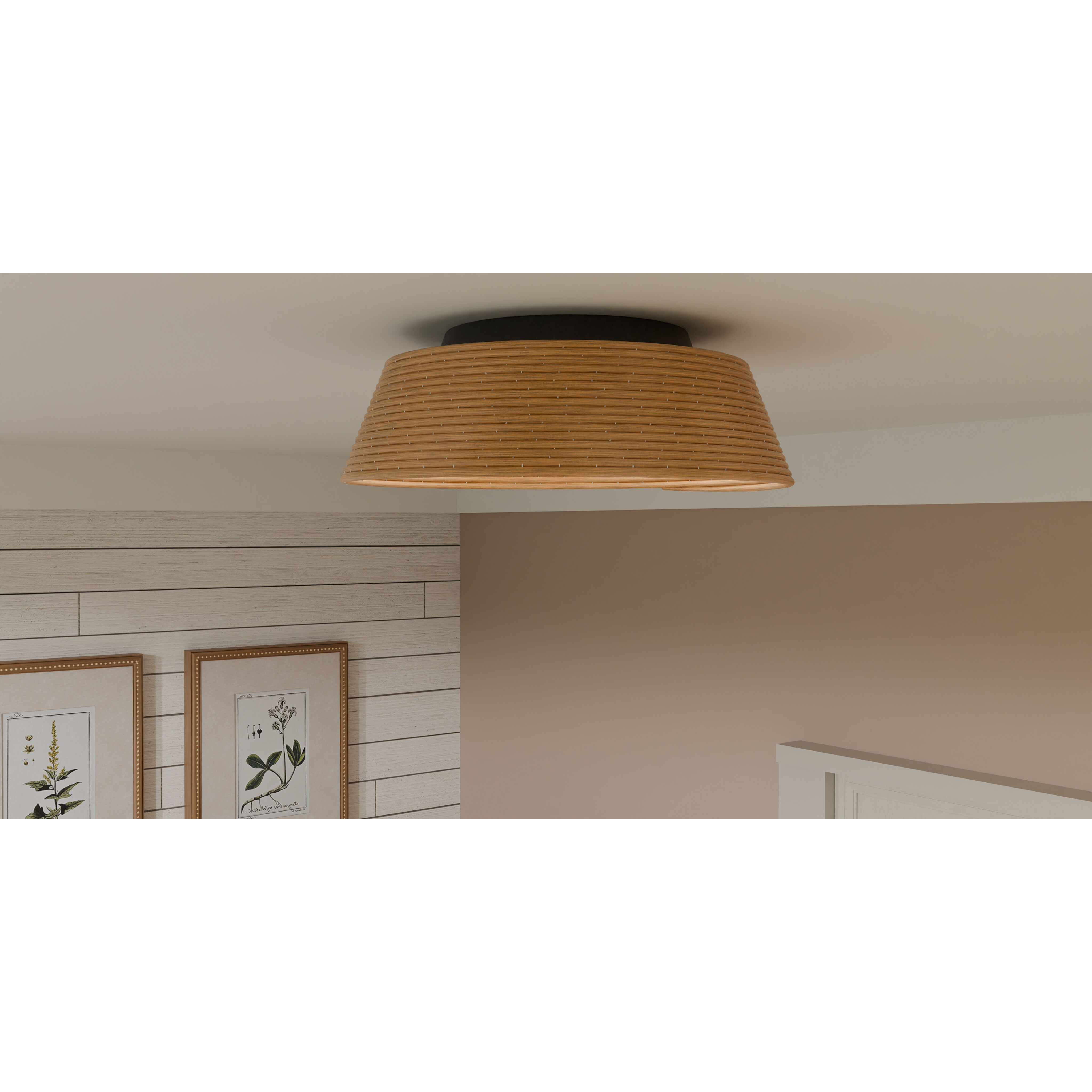 Zahara 3 Light 18.25 inch Matte Black Flush Mount Ceiling Light, Large