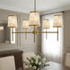 Windley 5 Light 32 inch Brushed Gold Chandelier Ceiling Light