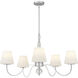 Stone 5 Light 35 inch Polished Chrome Chandelier Ceiling Light