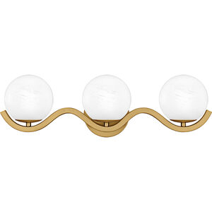 Spherical 3 Light 22.5 inch Aged Brass Bath Light Wall Light, Large