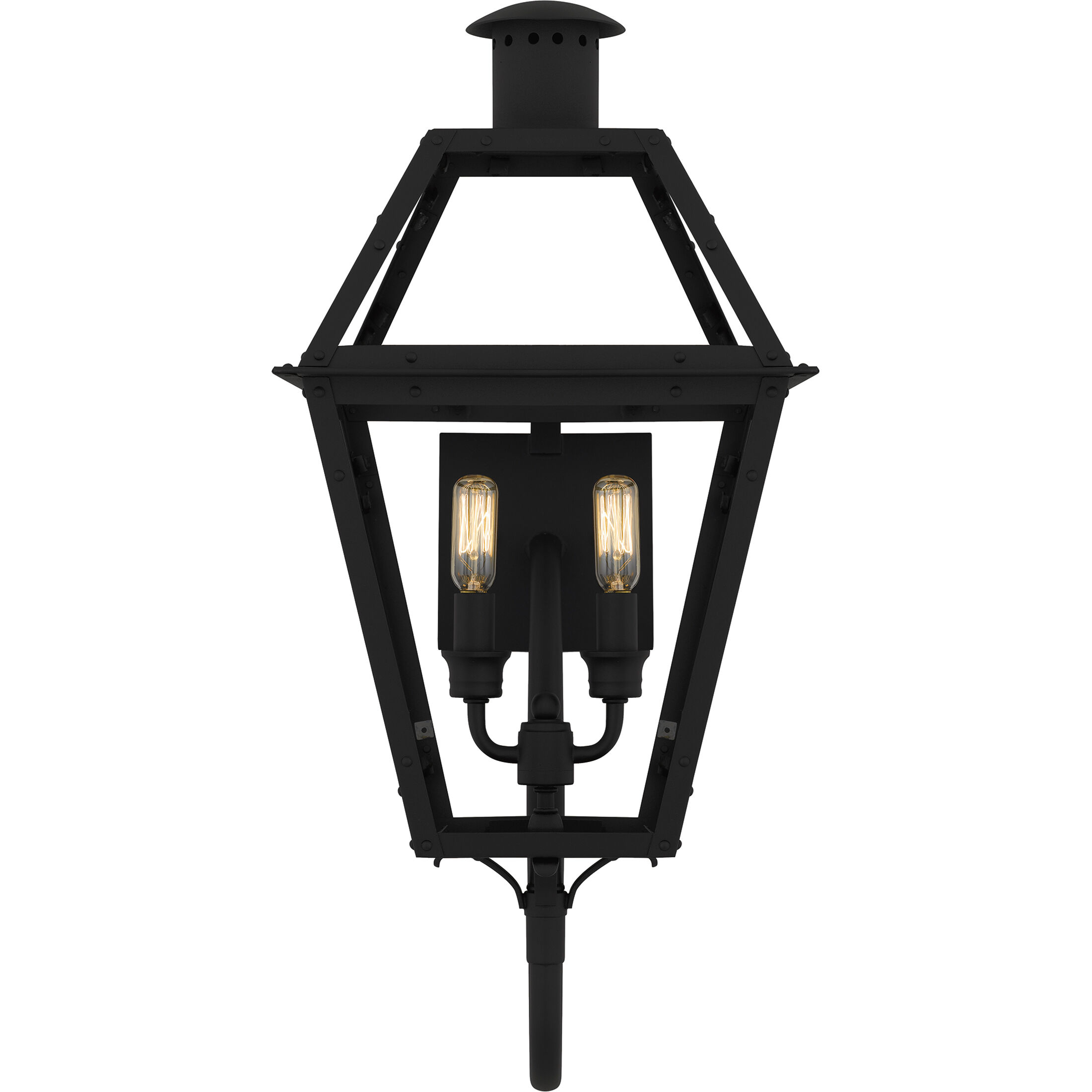 Rue De Royal 2 Light 23.5 inch Earth Black Outdoor Wall Lantern, Large